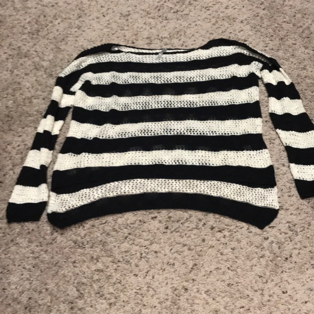 Striped Hi-lo Sweater